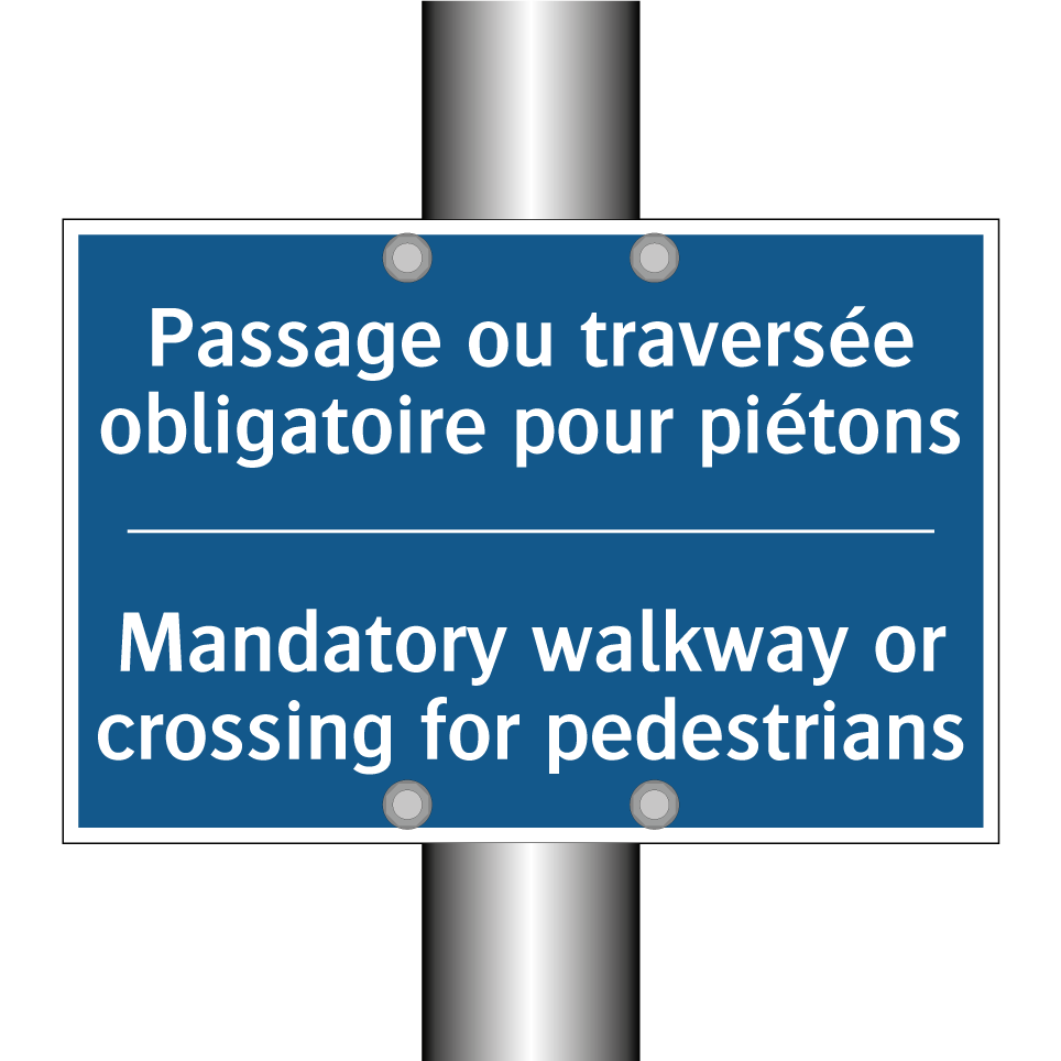 Passage ou traversée obligatoire  /.../ - Mandatory walkway or crossing  /.../