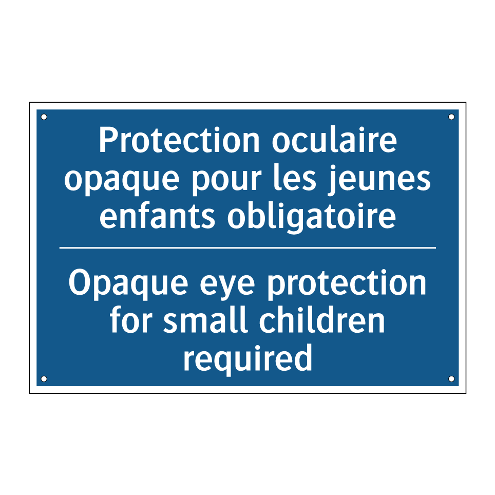 Protection oculaire opaque pour  /.../ - Opaque eye protection for small  /.../