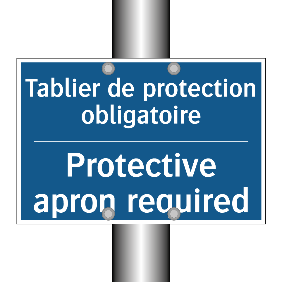 Tablier de protection obligatoire /.../ - Protective apron required