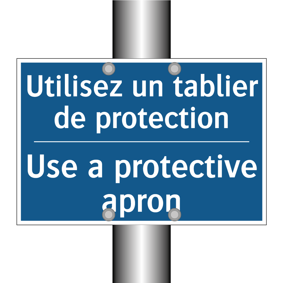 Utilisez un tablier de protection /.../ - Use a protective apron