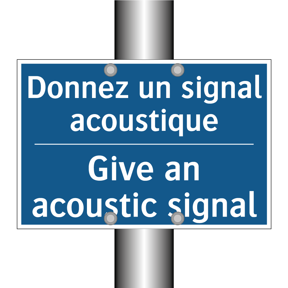Donnez un signal acoustique - Give an acoustic signal