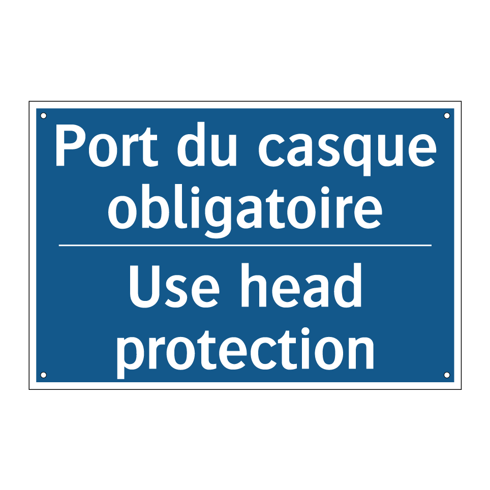 Port du casque obligatoire - Use head protection