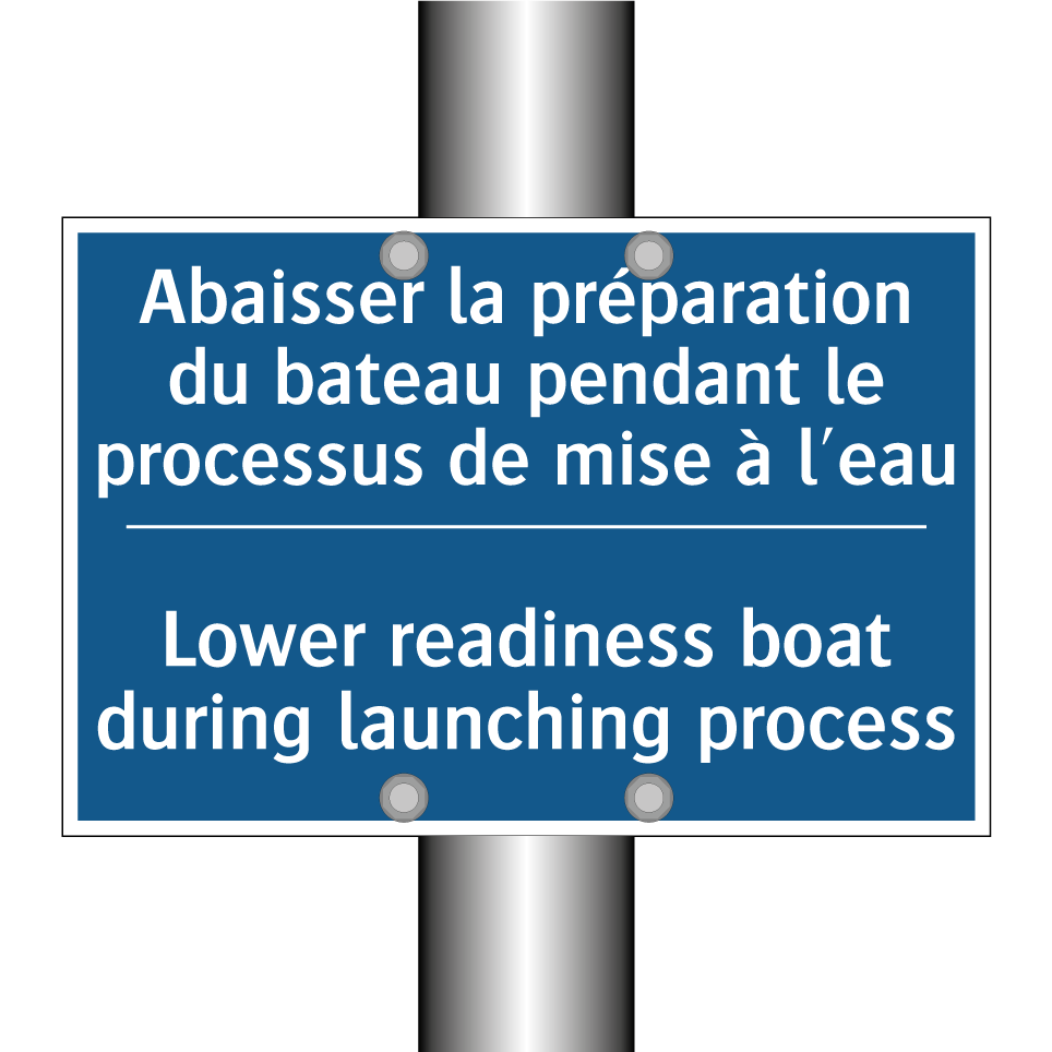Abaisser la préparation du bateau  /.../ - Lower readiness boat during launching  /.../