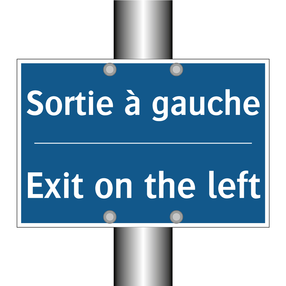 Sortie à gauche - Exit on the left