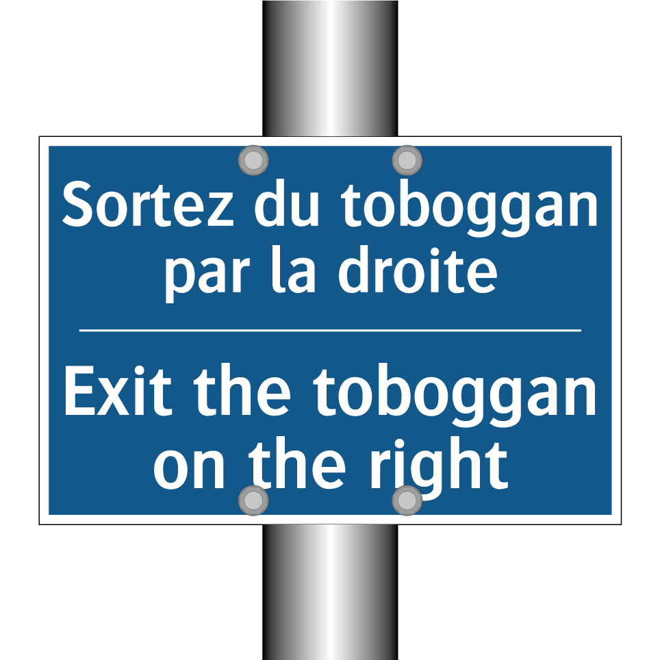Sortez du toboggan par la droite /.../ - Exit the toboggan on the right