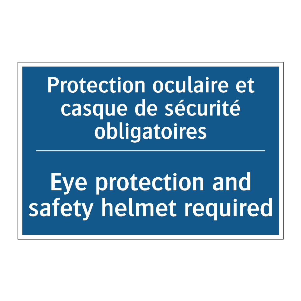Protection oculaire et casque  /.../ - Eye protection and safety helmet  /.../