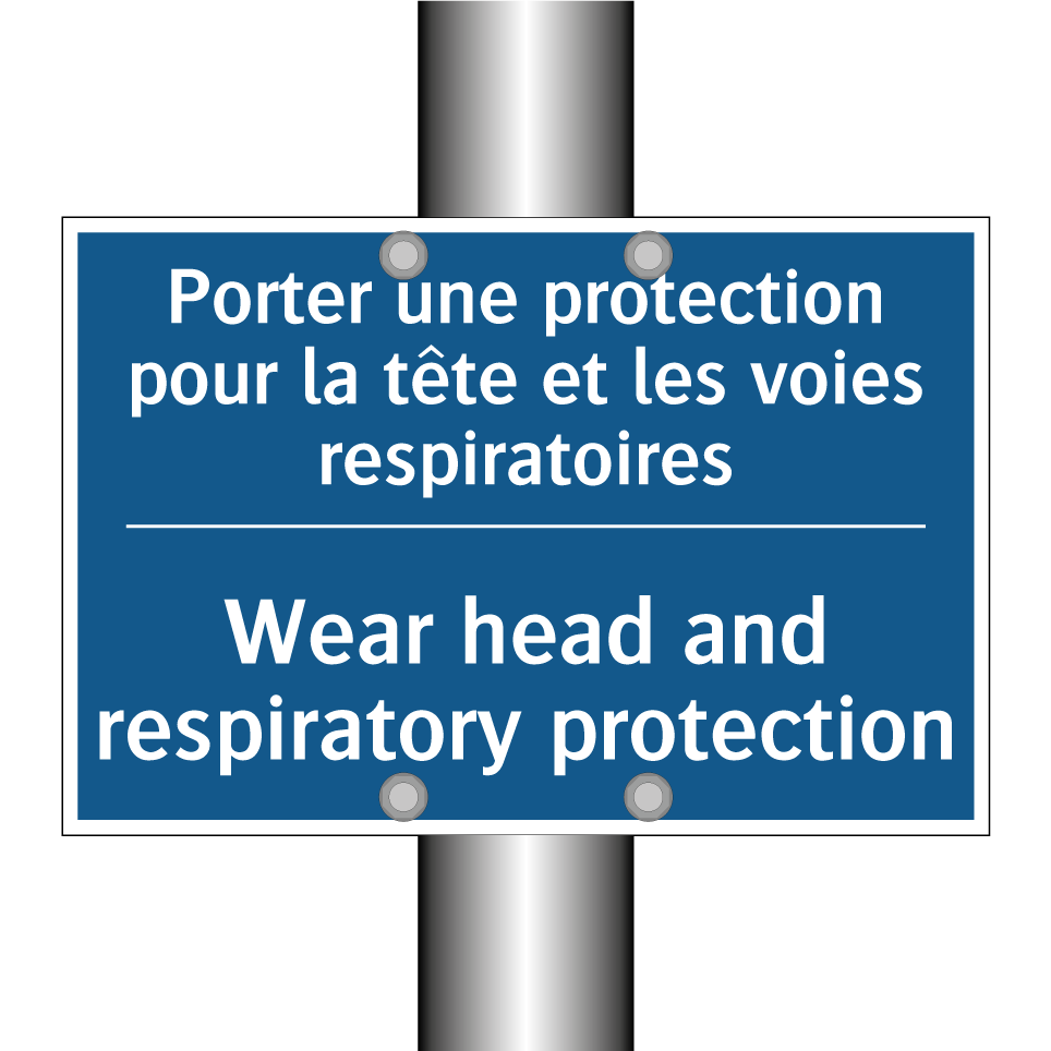 Porter une protection pour la  /.../ - Wear head and respiratory protection /.../