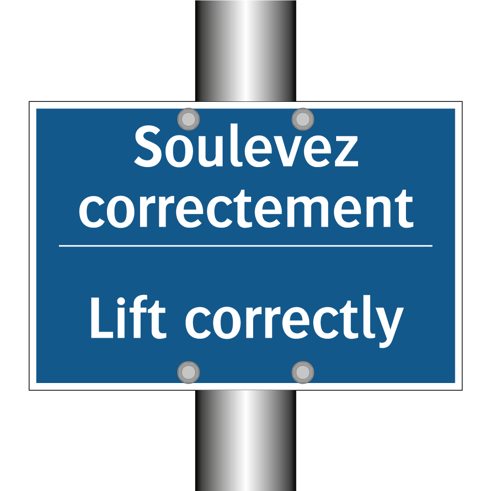 Soulevez correctement - Lift correctly