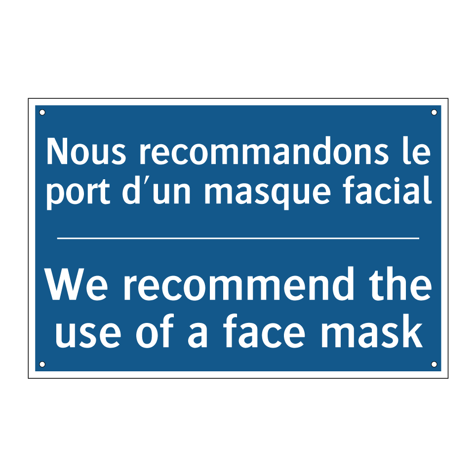 Nous recommandons le port d'un  /.../ - We recommend the use of a face  /.../
