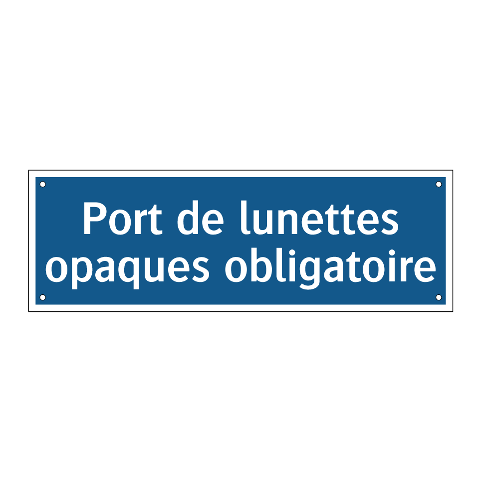Port de lunettes opaques obligatoire