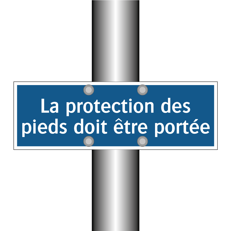 La protection des pieds doit être portée