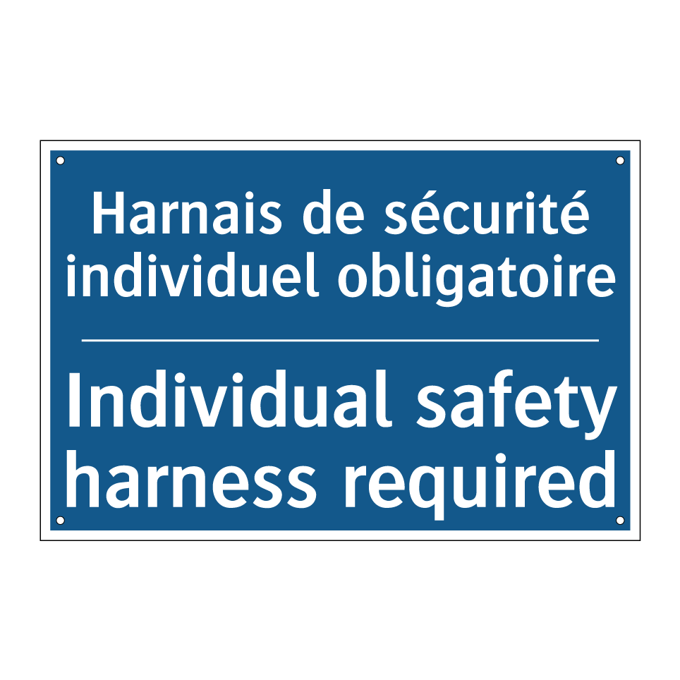 Harnais de sécurité individuel  /.../ - Individual safety harness required /.../