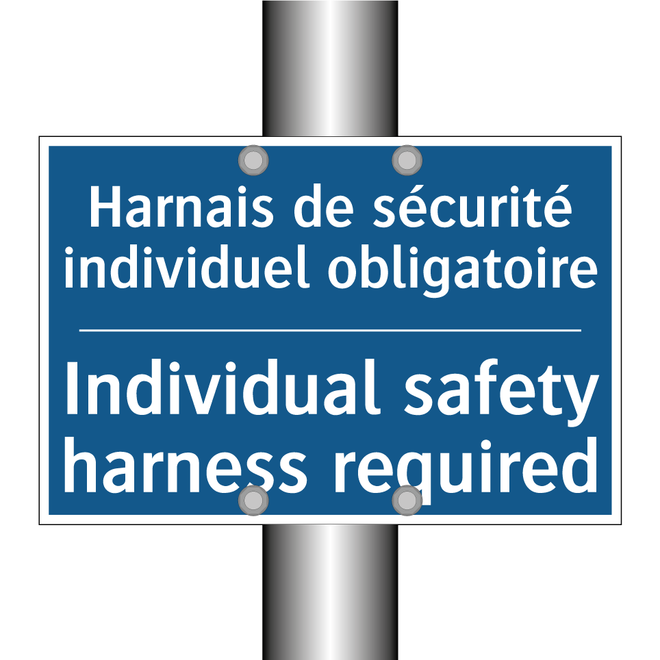 Harnais de sécurité individuel  /.../ - Individual safety harness required /.../