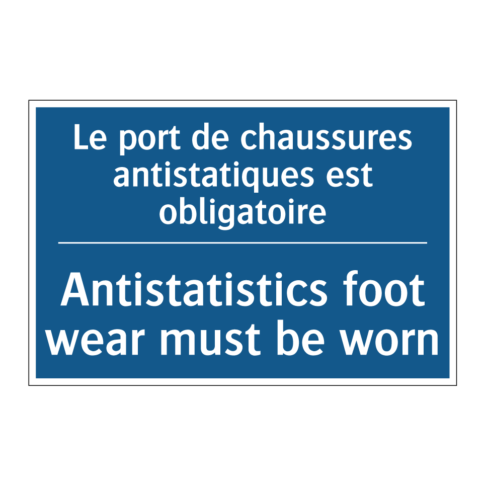Le port de chaussures antistatiques  /.../ - Antistatistics foot wear must  /.../