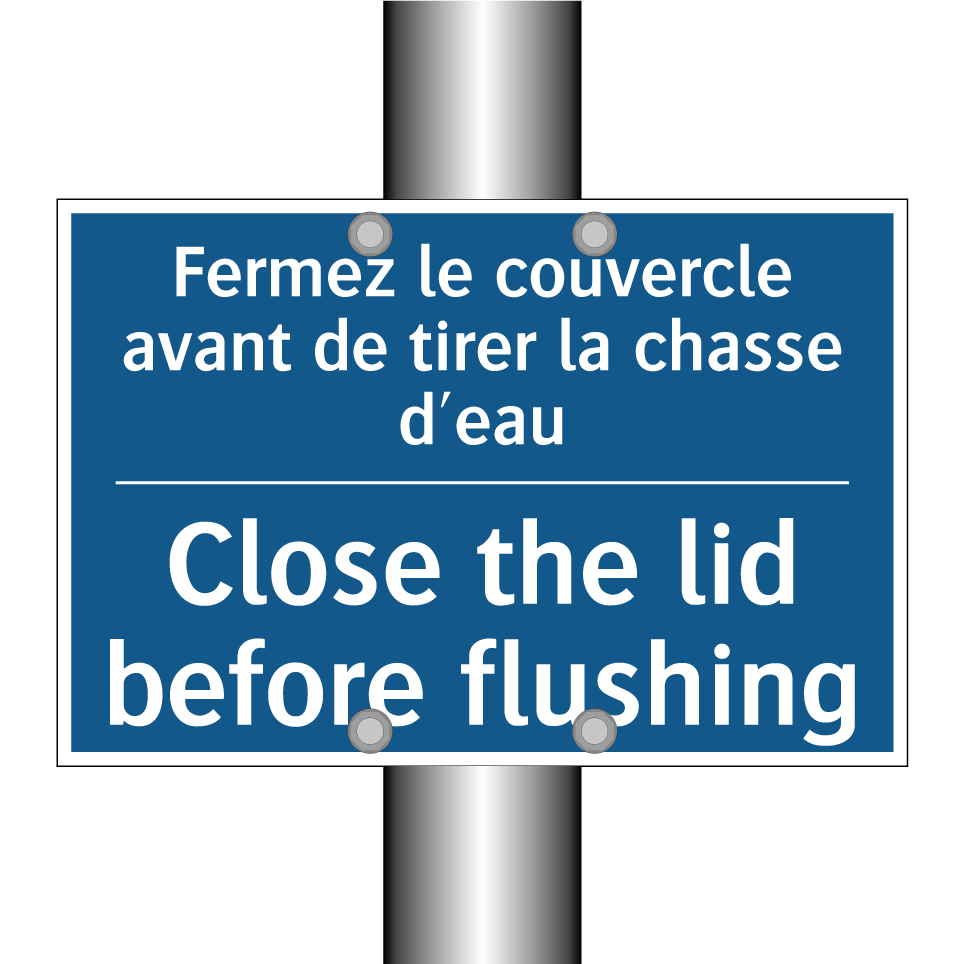 Fermez le couvercle avant de tirer  /.../ - Close the lid before flushing