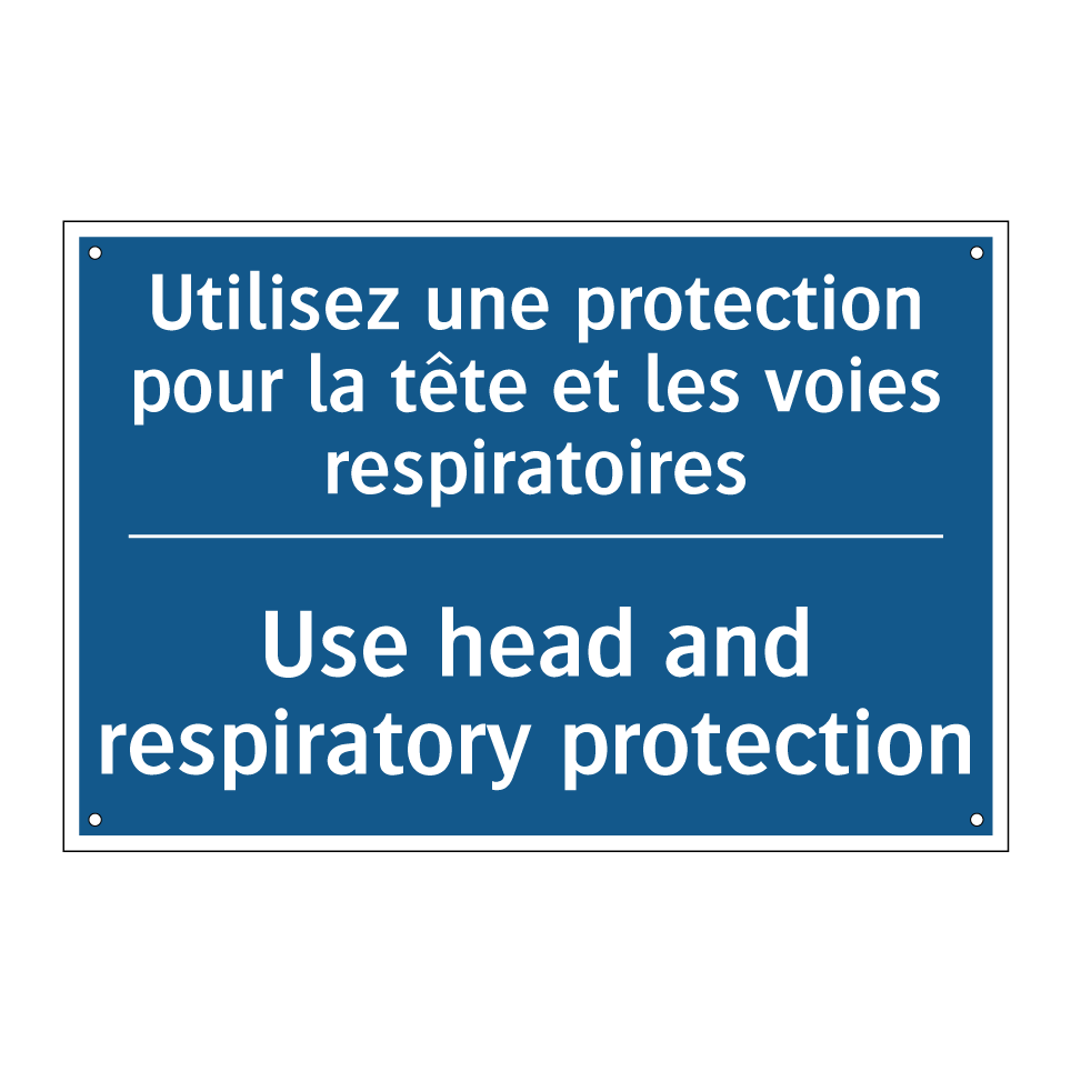 Utilisez une protection pour la  /.../ - Use head and respiratory protection /.../