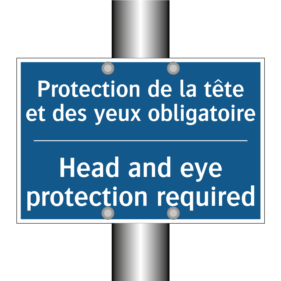 Protection de la tête et des yeux  /.../ - Head and eye protection required /.../