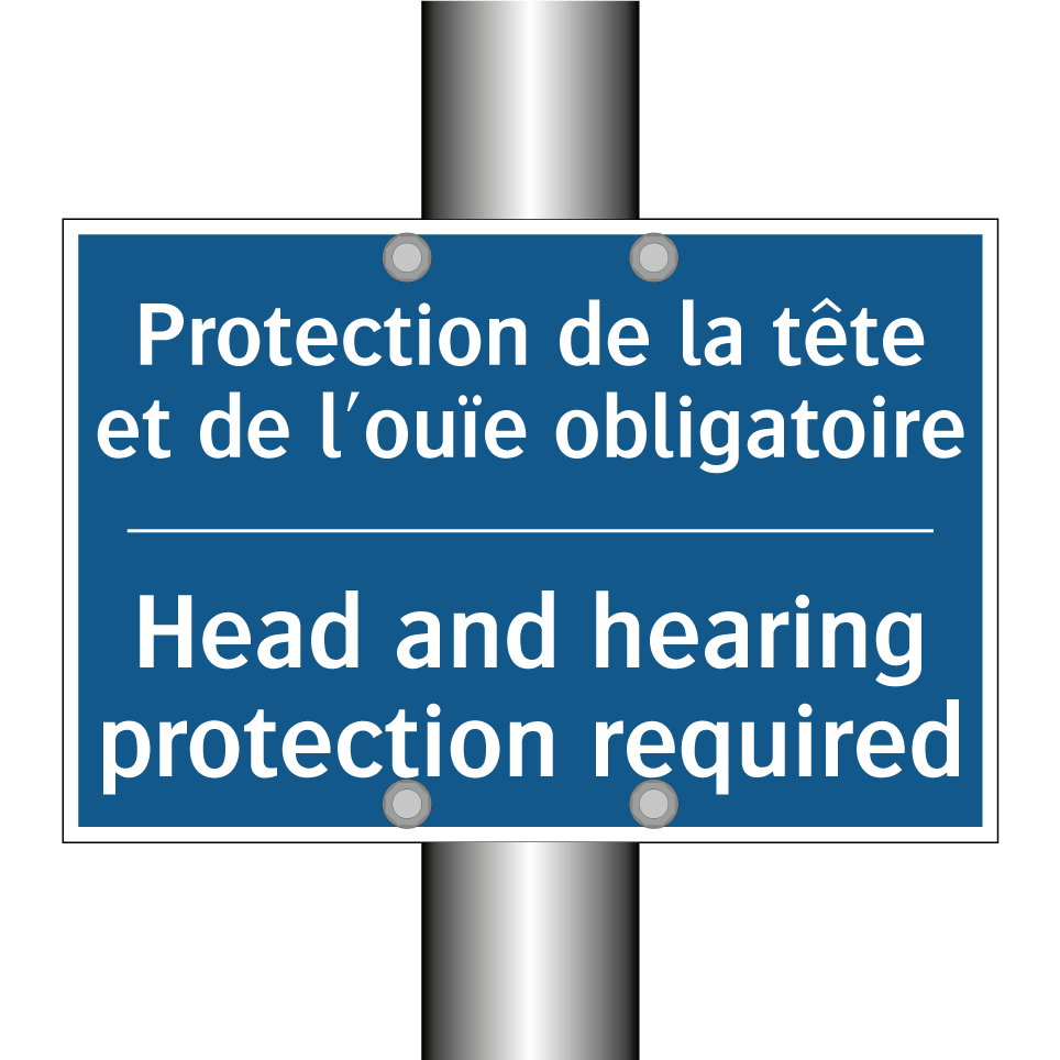 Protection de la tête et de l'ouïe  /.../ - Head and hearing protection required /.../