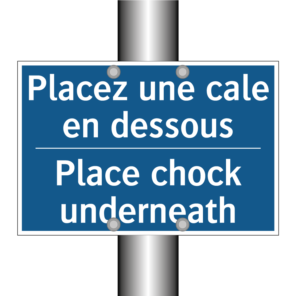 Placez une cale en dessous - Place chock underneath