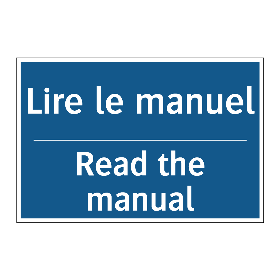 Lire le manuel - Read the manual