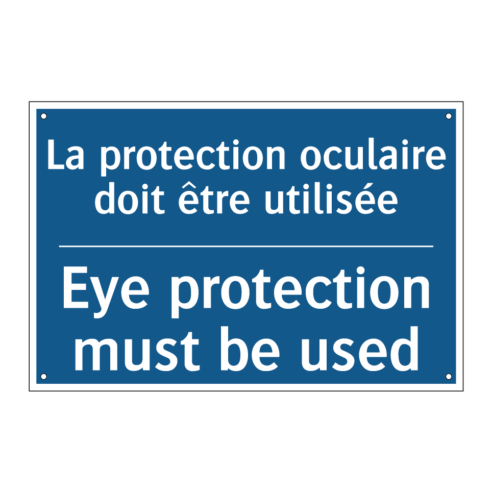 La protection oculaire doit être  /.../ - Eye protection must be used