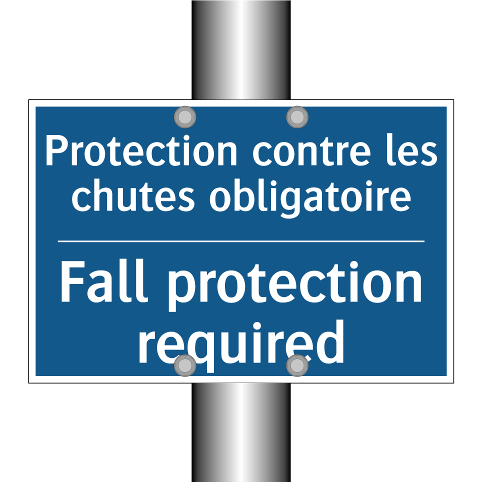 Protection contre les chutes obligatoire /.../ - Fall protection required