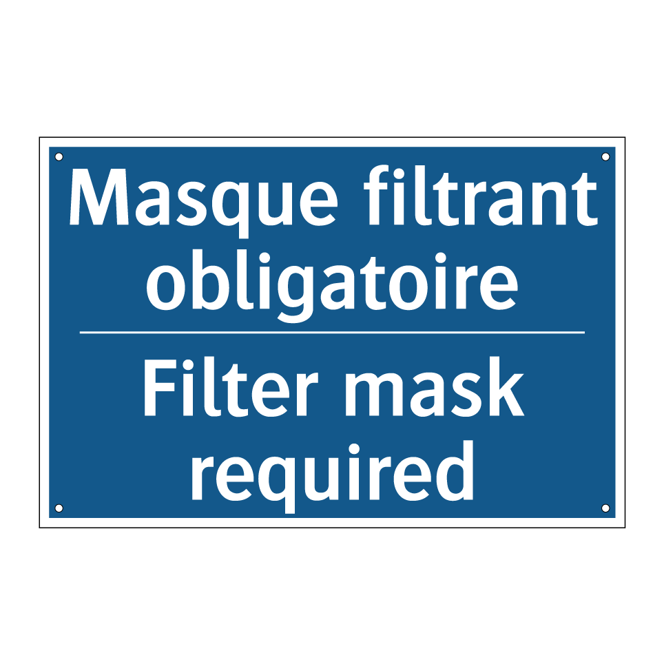 Masque filtrant obligatoire - Filter mask required