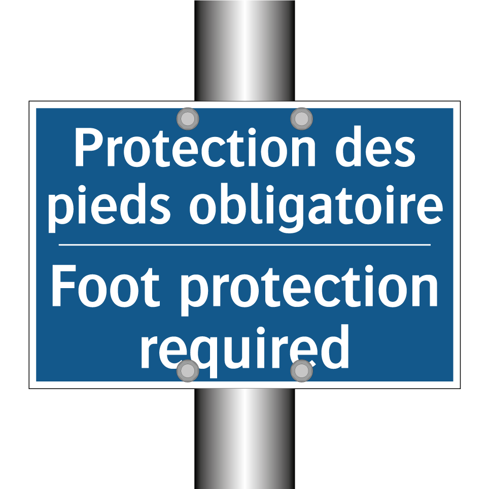 Protection des pieds obligatoire /.../ - Foot protection required