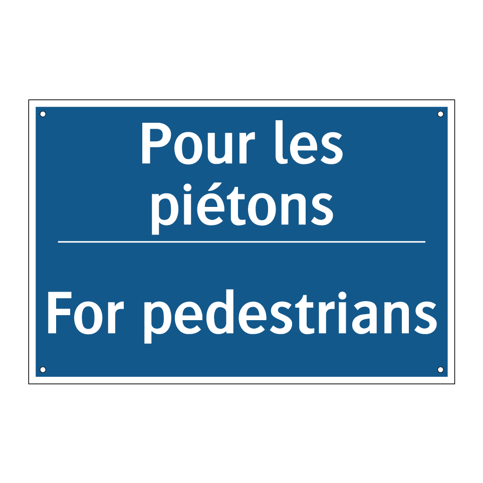Pour les piétons - For pedestrians