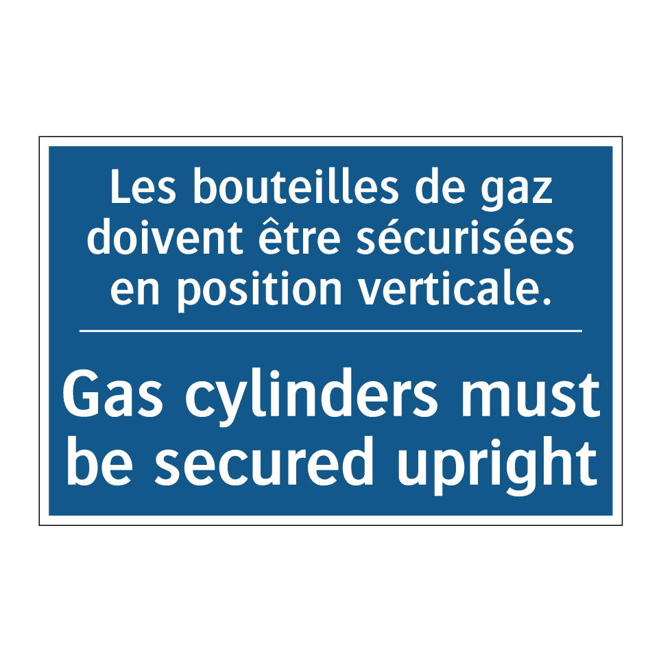 Les bouteilles de gaz doivent  /.../ - Gas cylinders must be secured  /.../