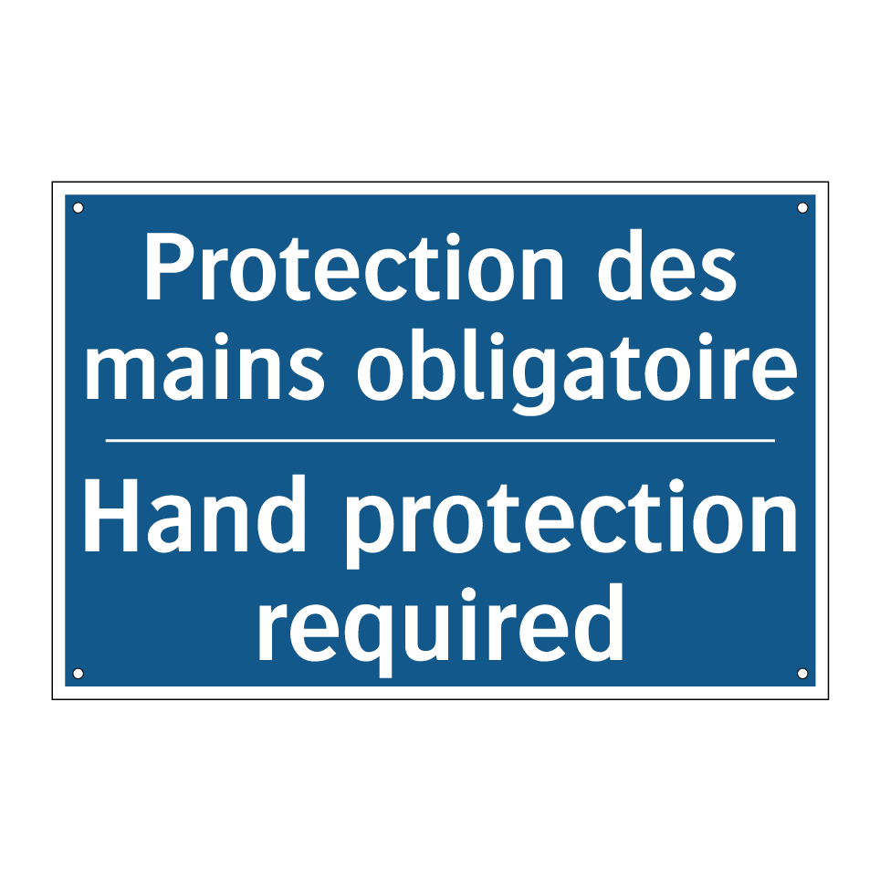 Protection des mains obligatoire /.../ - Hand protection required
