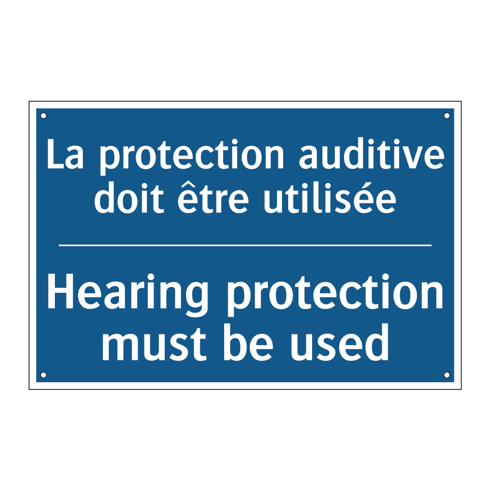 La protection auditive doit être  /.../ - Hearing protection must be used /.../