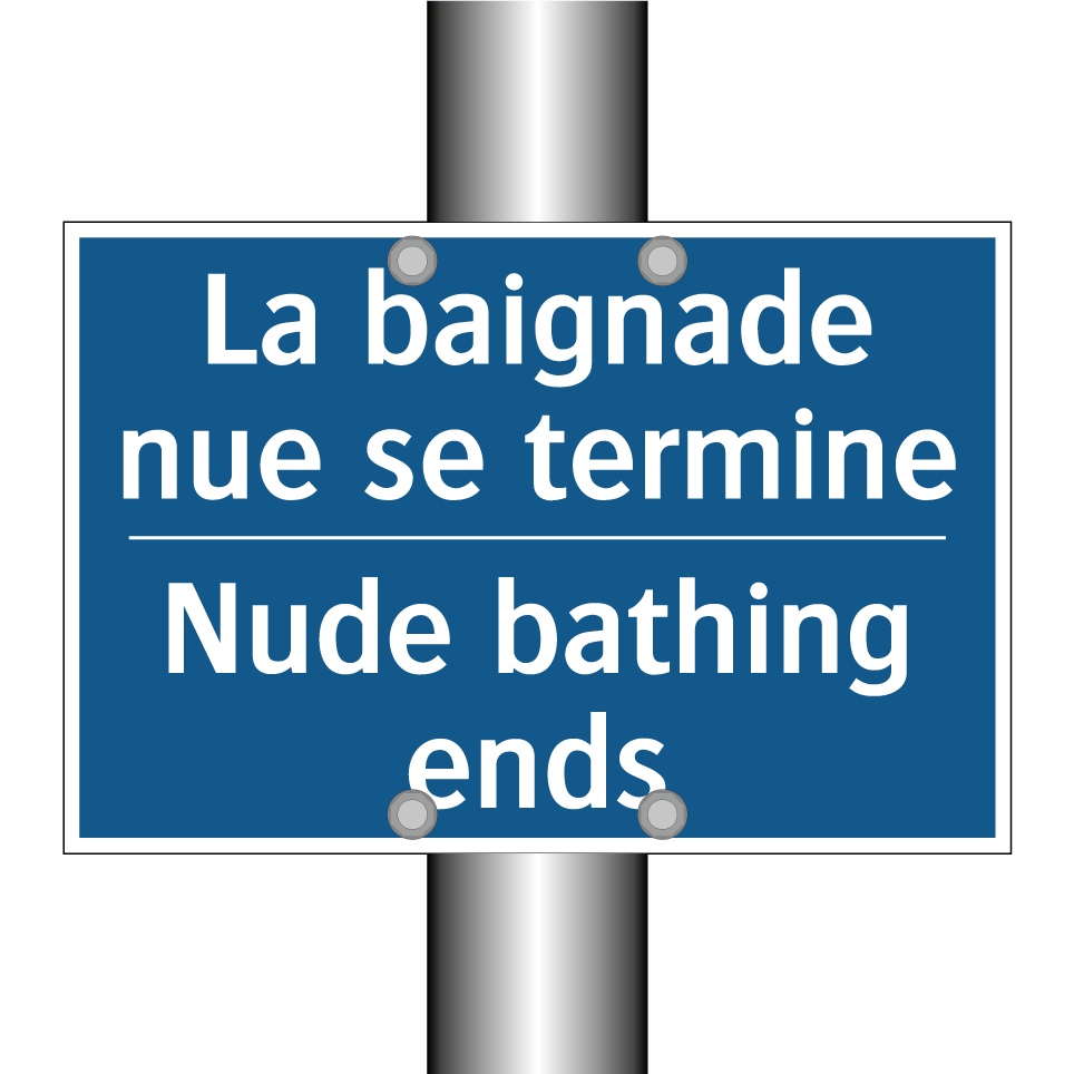 La baignade nue se termine - Nude bathing ends