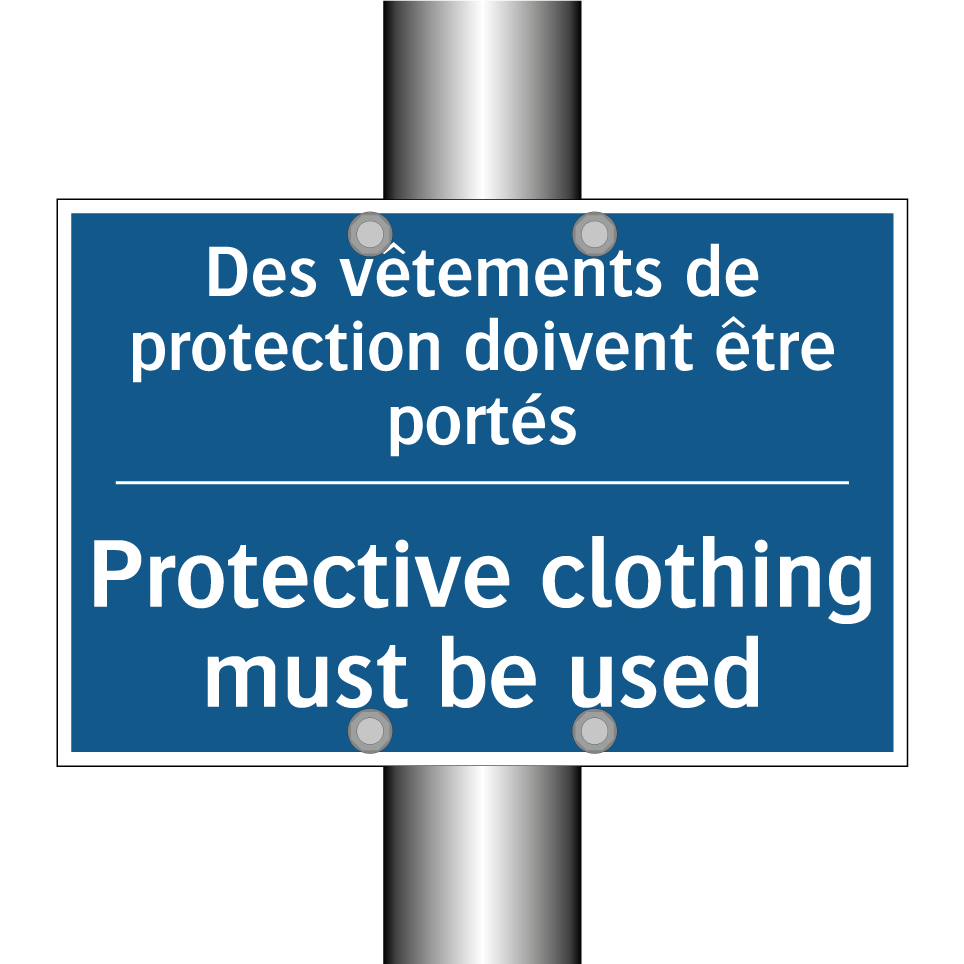 Des vêtements de protection doivent  /.../ - Protective clothing must be used /.../