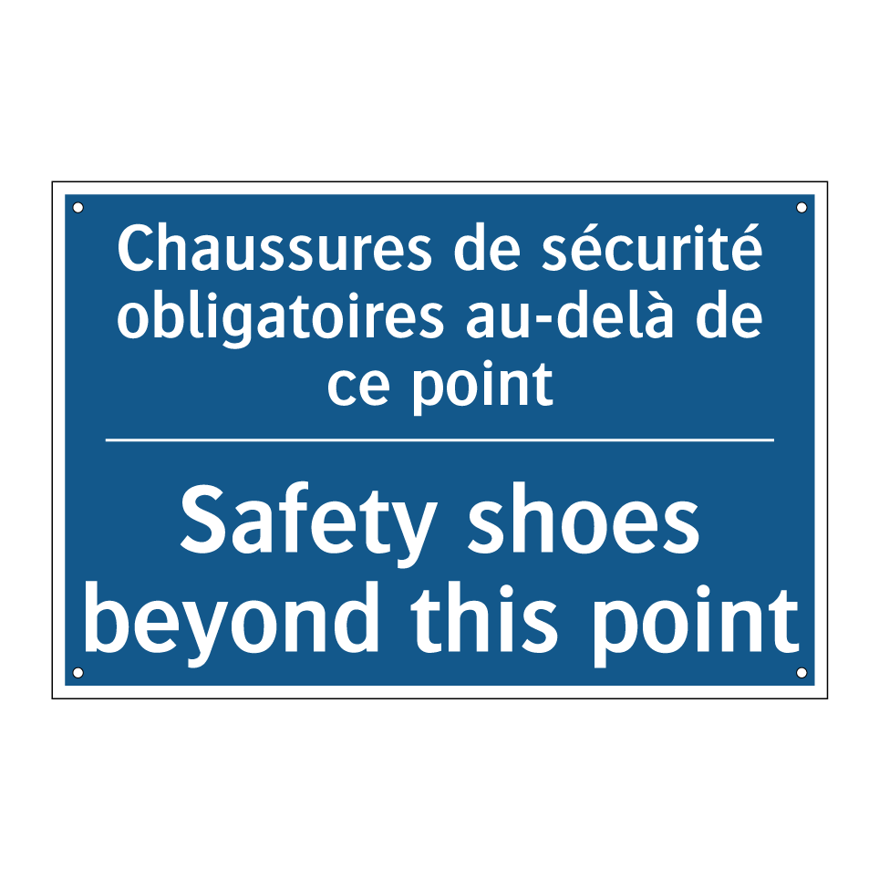 Chaussures de sécurité obligatoires  /.../ - Safety shoes beyond this point