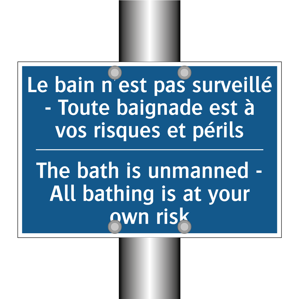 Le bain n'est pas surveillé -  /.../ - The bath is unmanned - All bathing  /.../