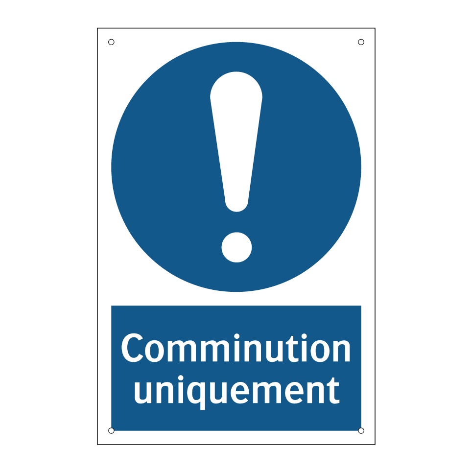 Comminution uniquement