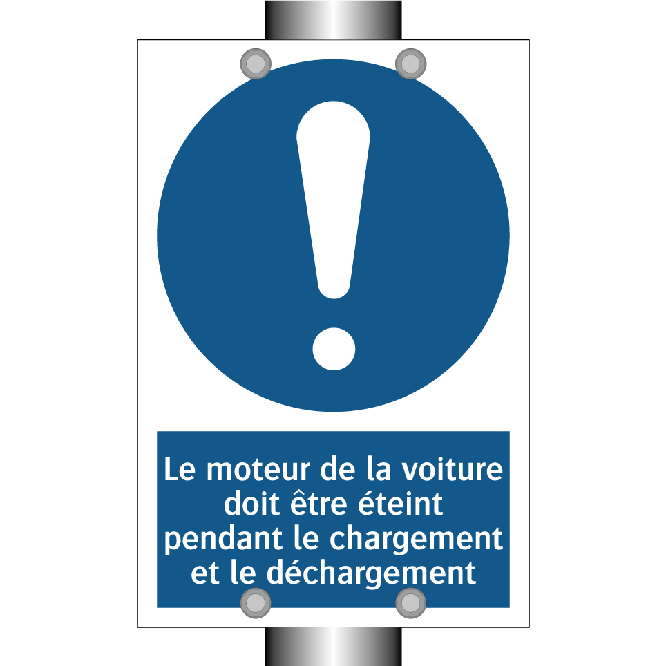 Le moteur de la voiture doit être éteint pendant le chargement et le déchargement.