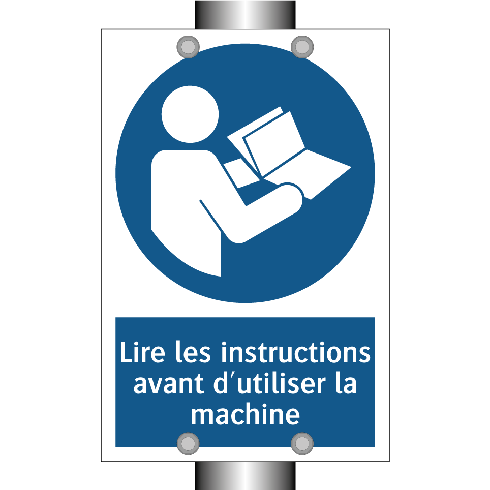 Lire les instructions avant d'utiliser la machine