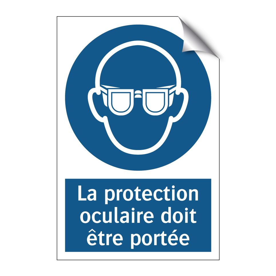 La protection oculaire doit être portée