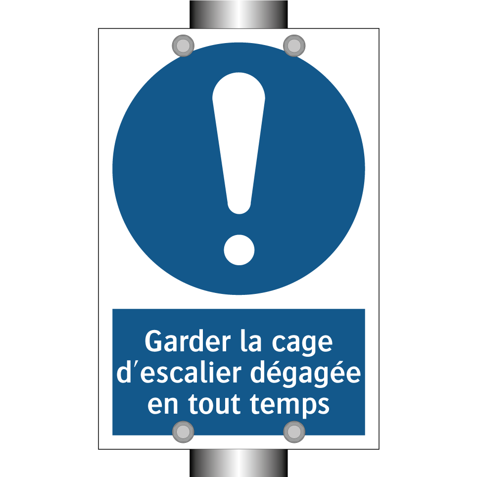 Garder la cage d'escalier dégagée en tout temps