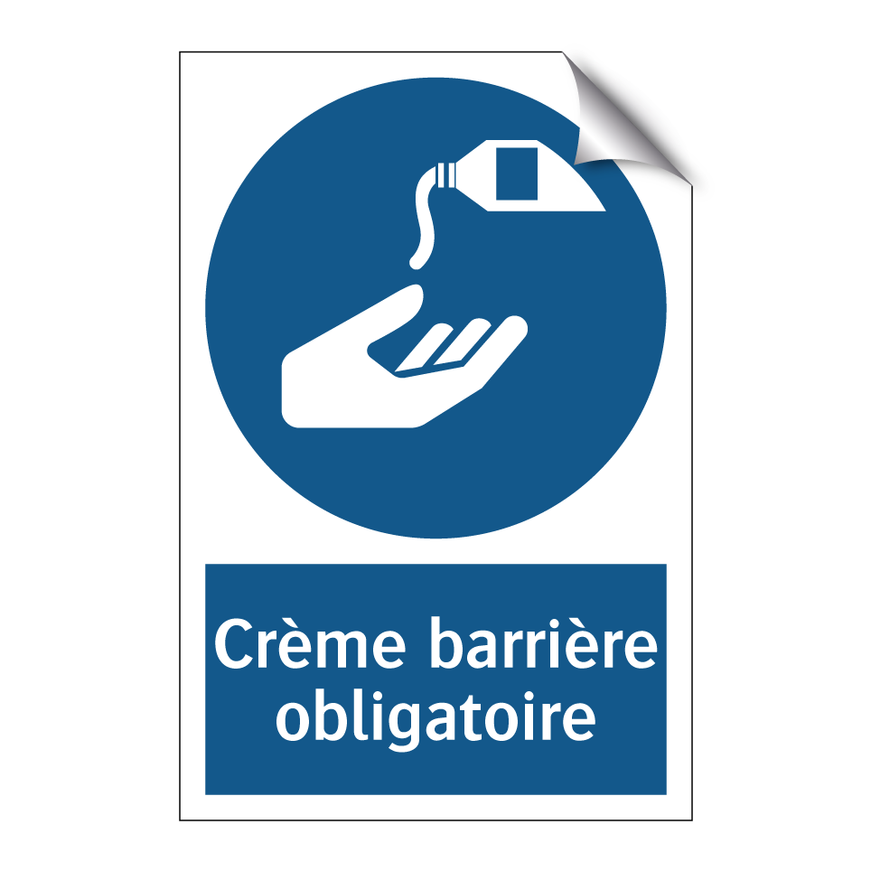 Crème barrière obligatoire