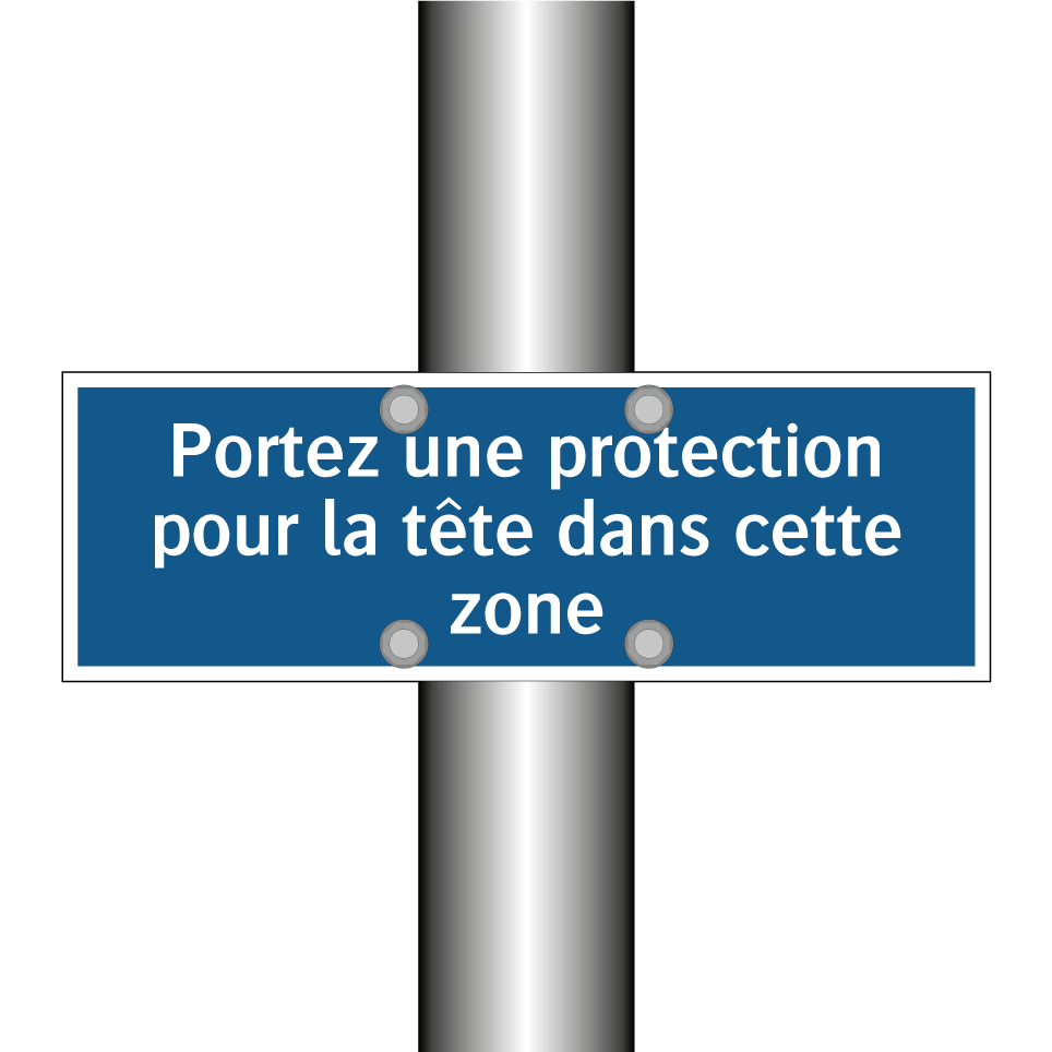 Portez une protection pour la tête dans cette zone