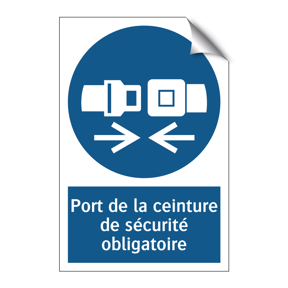 Port de la ceinture de sécurité obligatoire