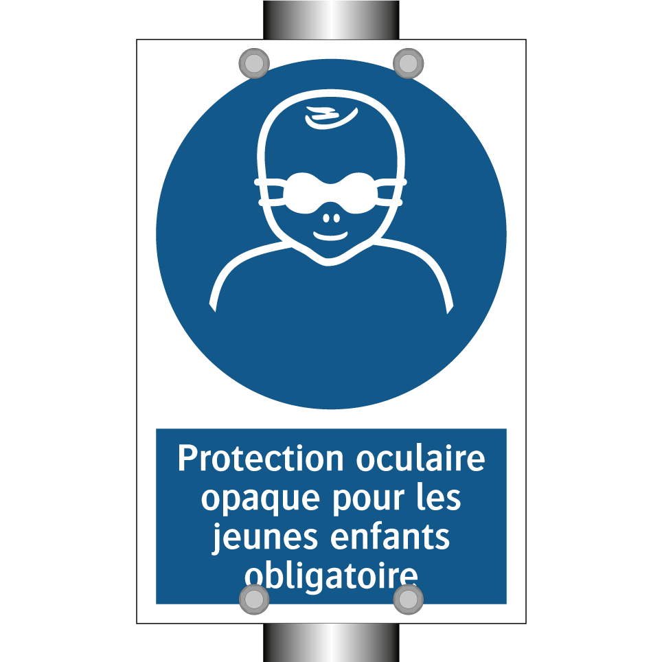 Protection oculaire opaque pour les jeunes enfants obligatoire