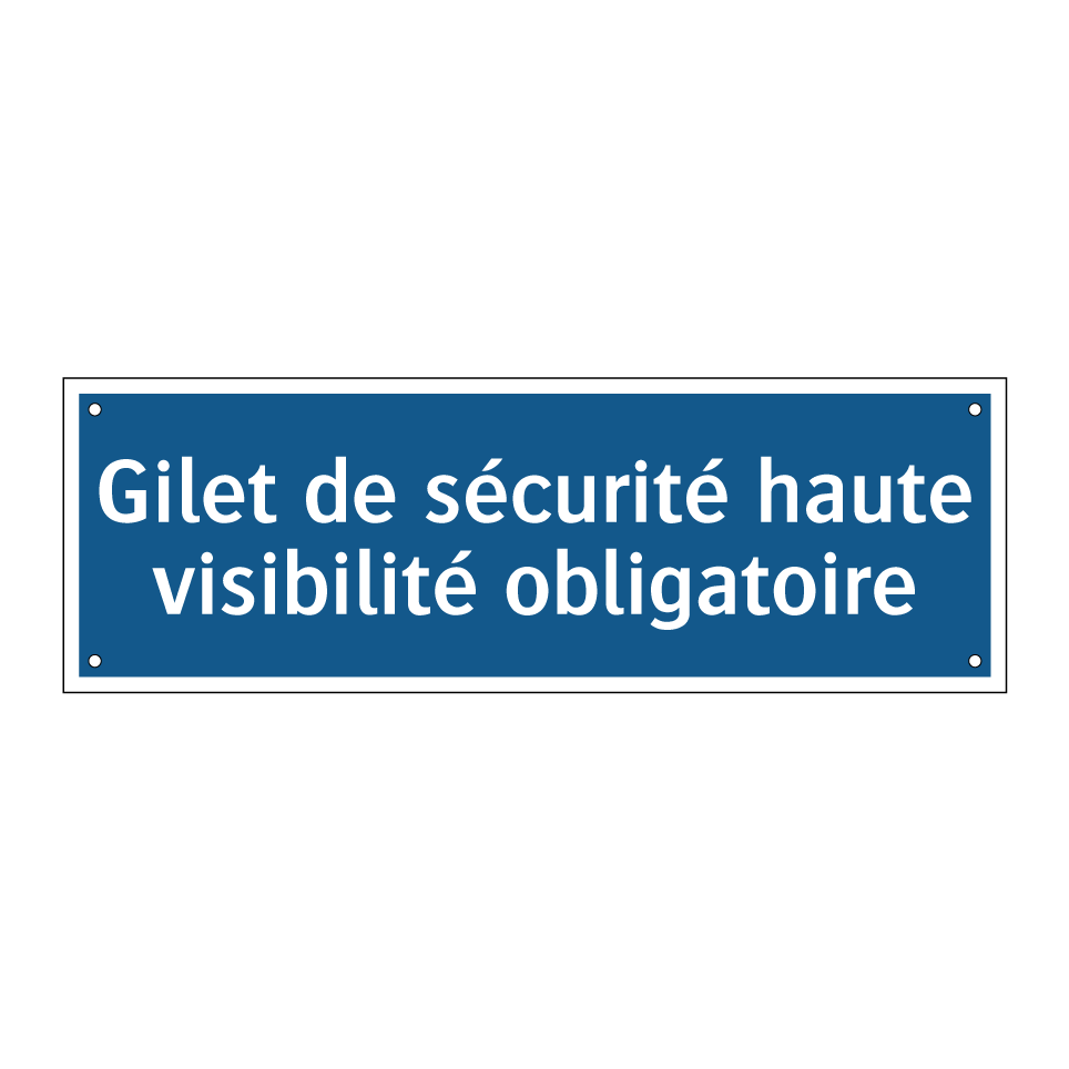 Gilet de sécurité haute visibilité obligatoire