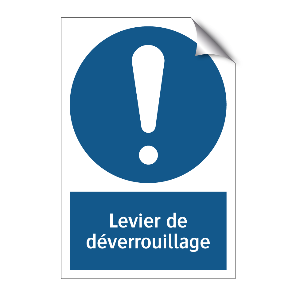 Levier de déverrouillage