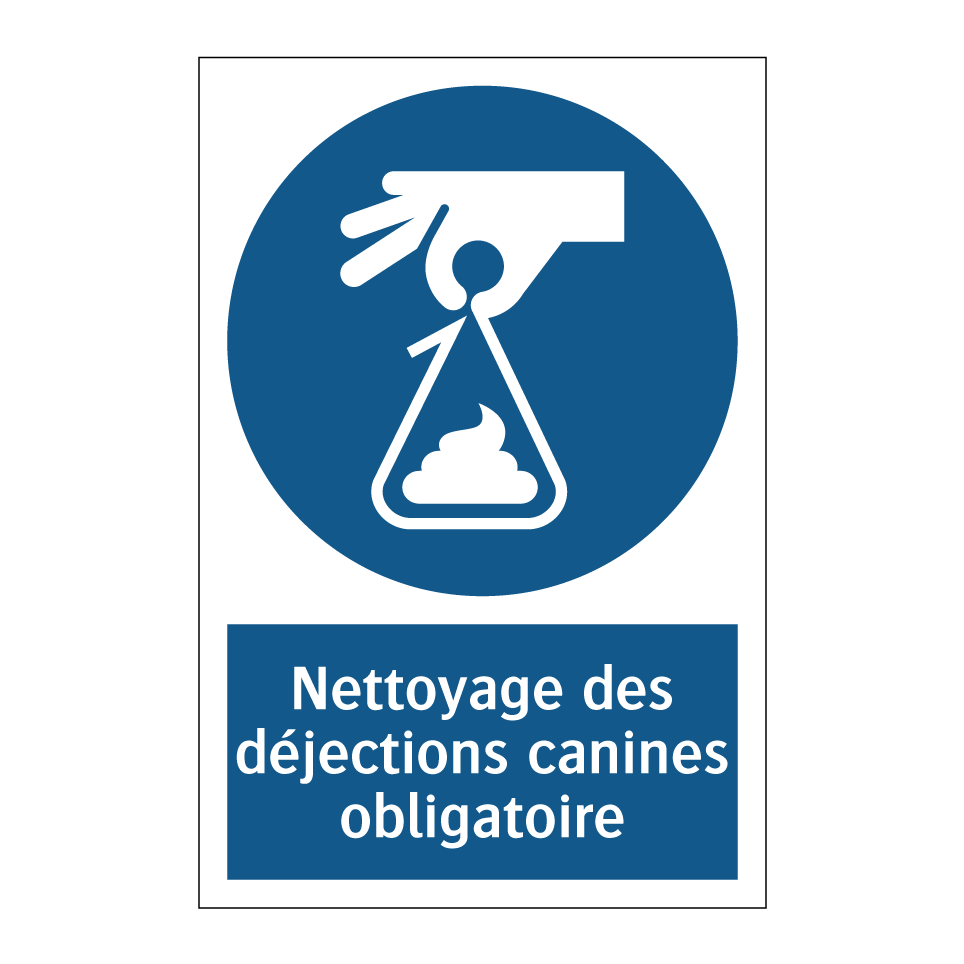 Nettoyage des déjections canines obligatoire