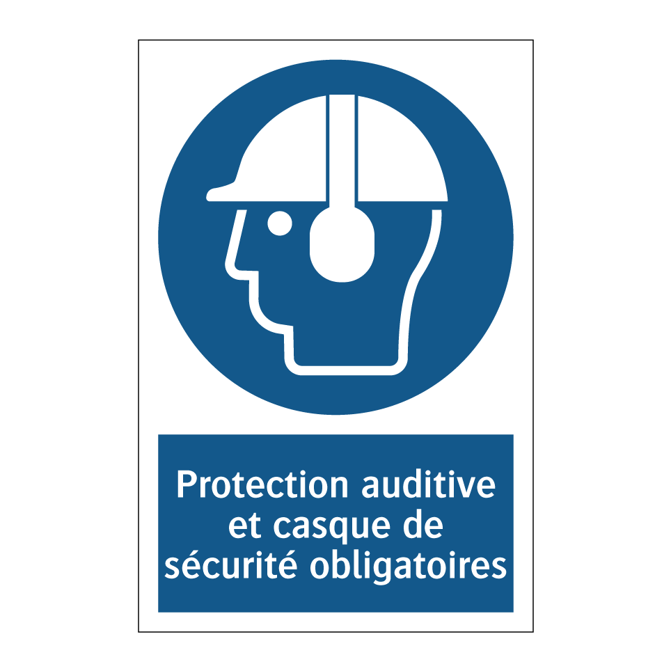 Protection auditive et casque de sécurité obligatoires