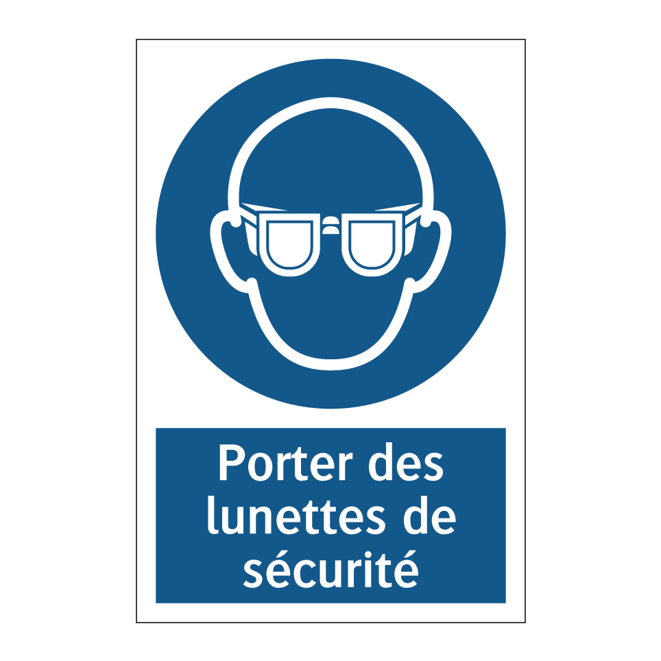 Porter des lunettes de sécurité